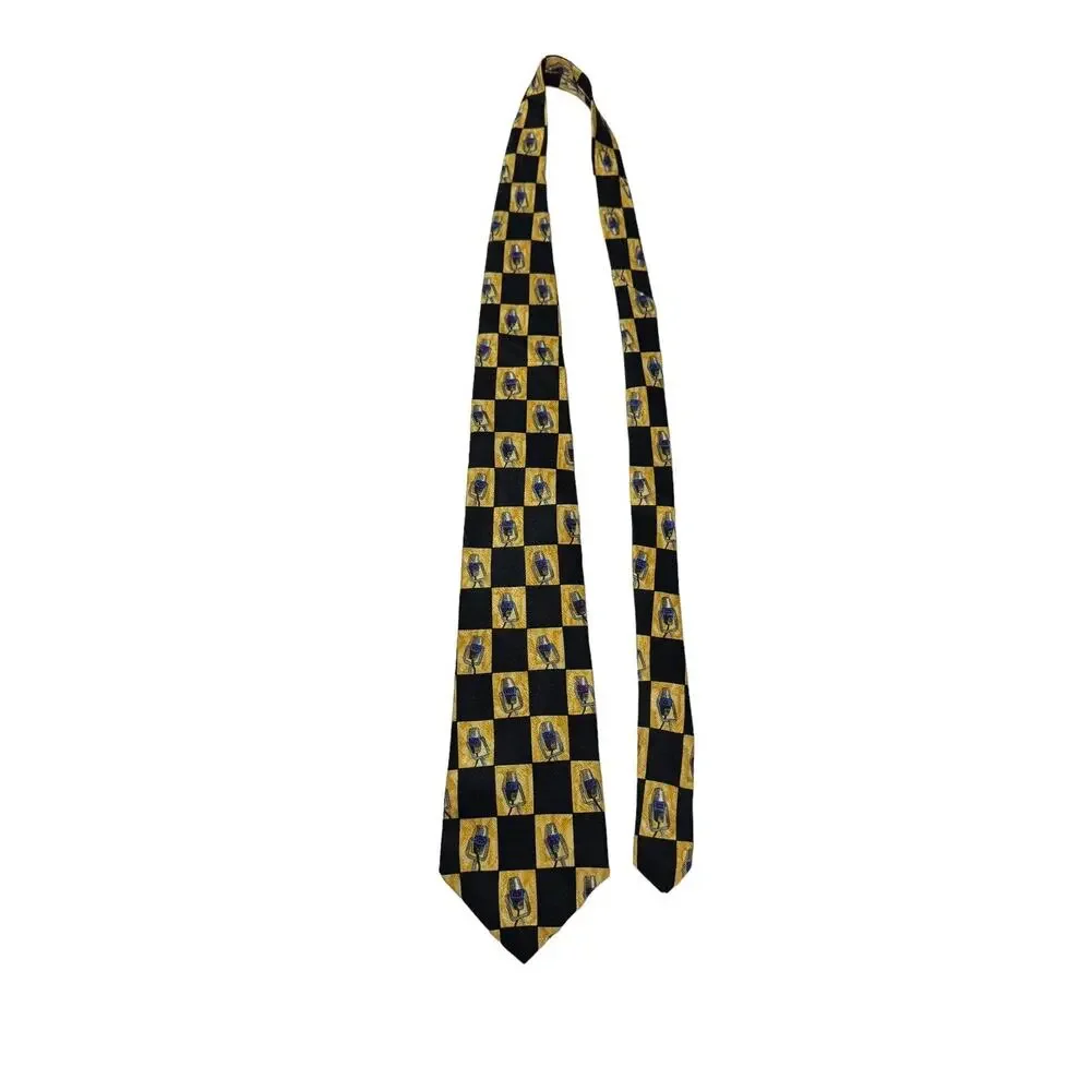 Celeb Ties Save The Children Designed By Larry King Microphone Necktie Vintage